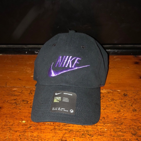 black and purple nike hat